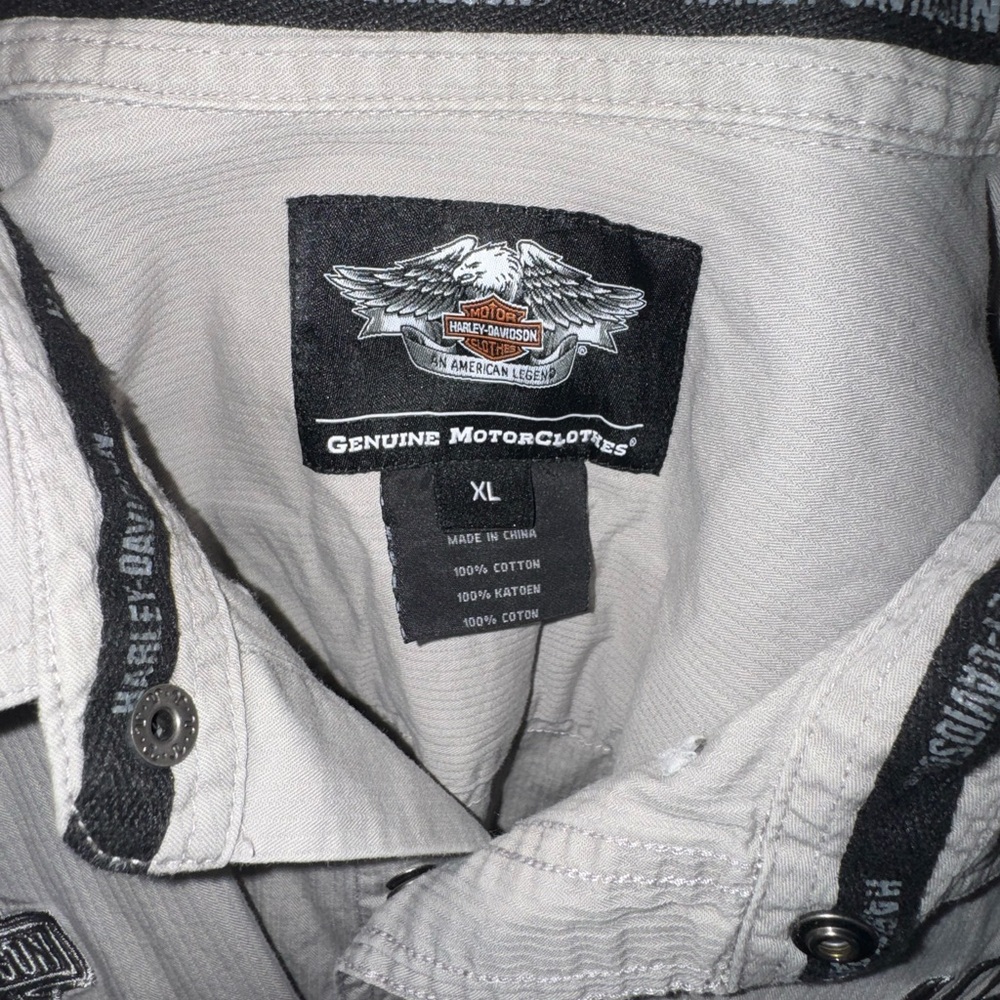 Harley-Davidson Tan Button Down Shirt - Picture 10 of 10